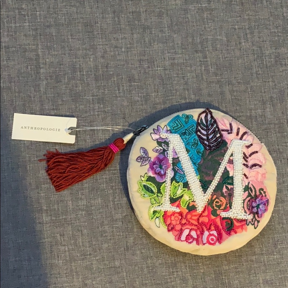 NWT Anthropology M Zippered Pouch